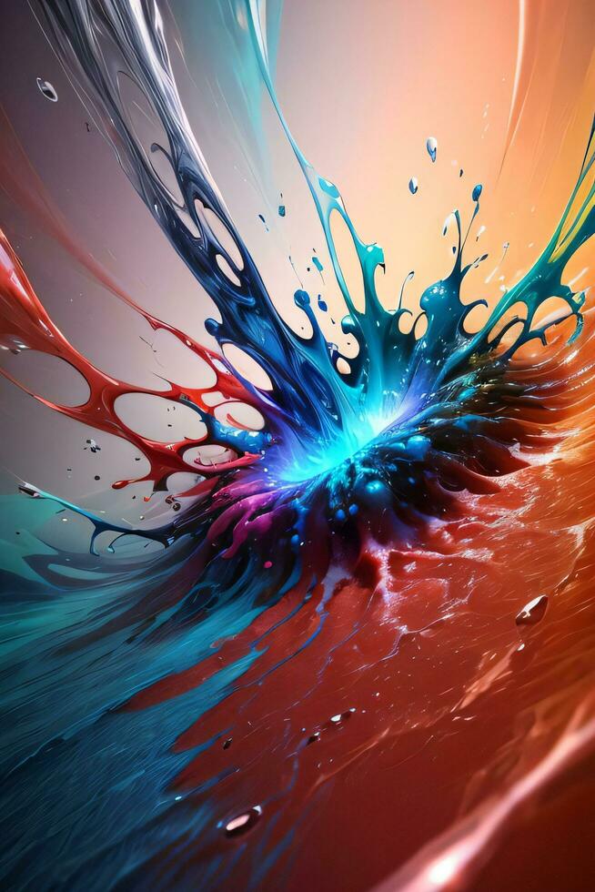 Abstract color splashes liquid background wallpaper photo