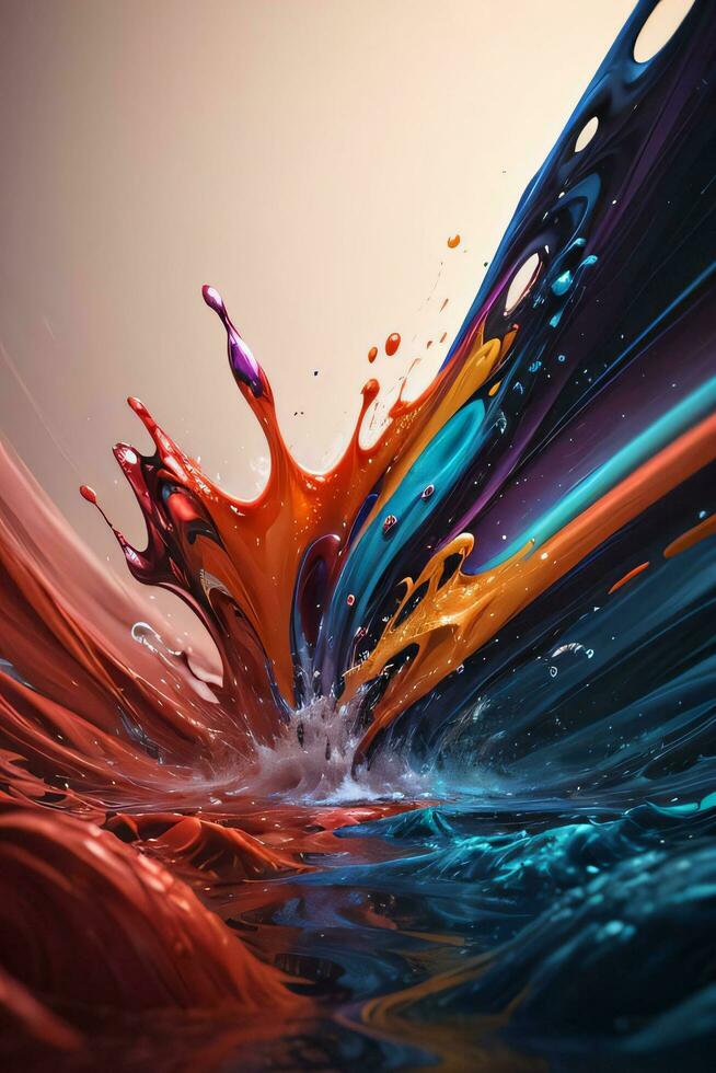 Abstract color splashes liquid background wallpaper photo