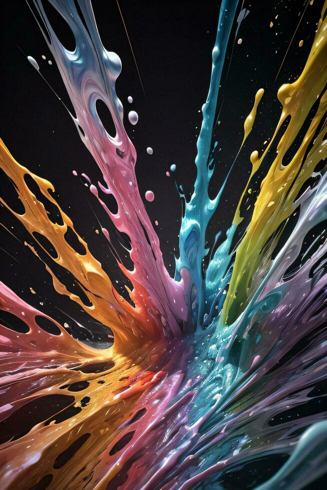 Abstract color splashes liquid background wallpaper photo