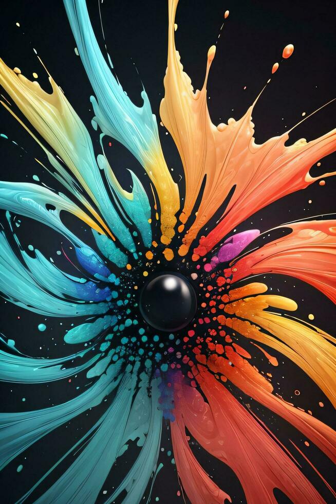 Abstract color splashes liquid background wallpaper photo