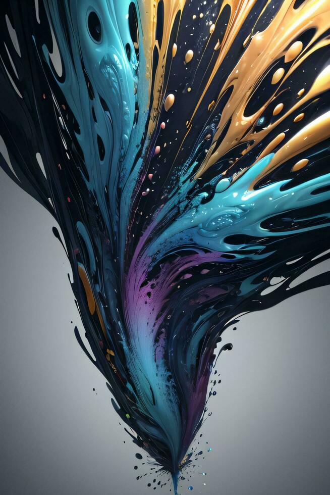 Abstract color splashes liquid background wallpaper photo