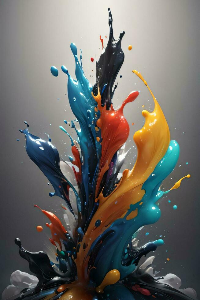 Abstract color splashes liquid background wallpaper photo