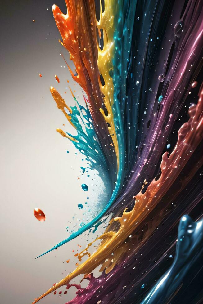 Abstract color splashes liquid background wallpaper photo