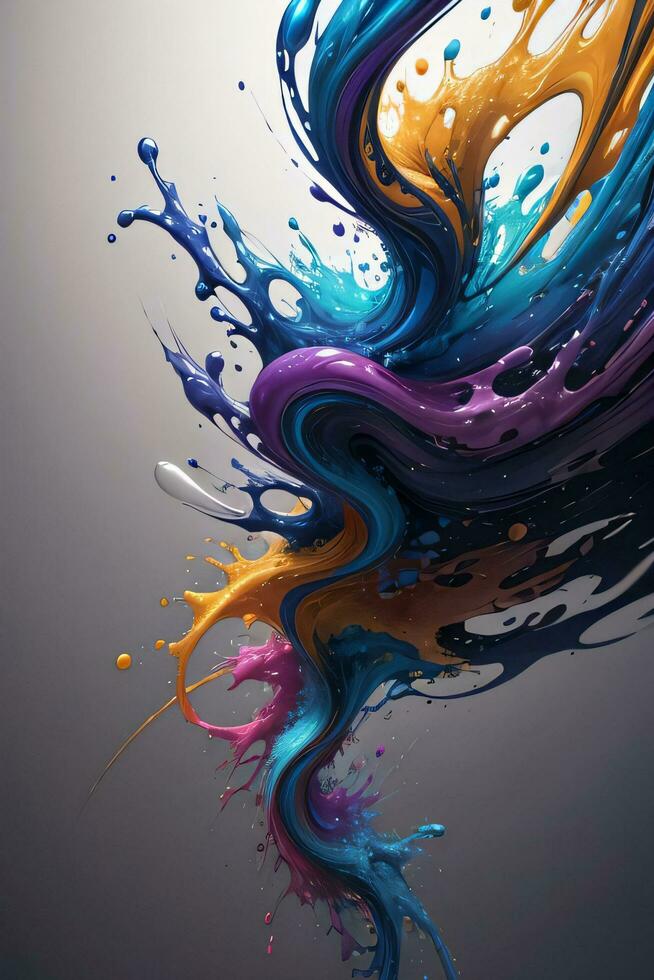 Abstract color splashes liquid background wallpaper photo