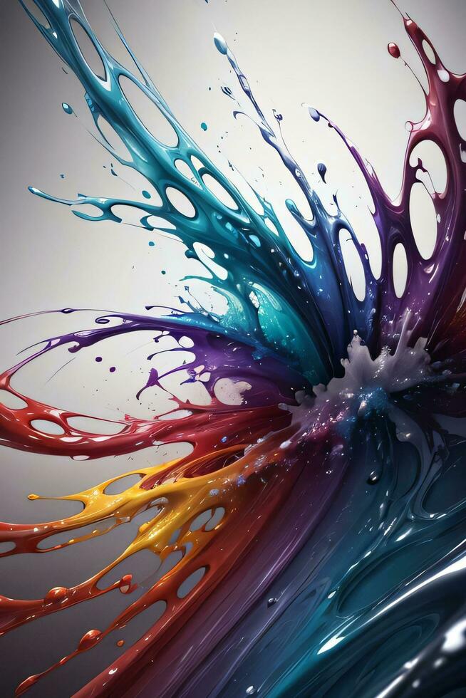 Abstract color splashes liquid background wallpaper photo