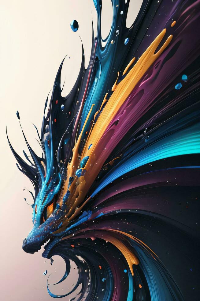 Abstract color splashes liquid background wallpaper photo