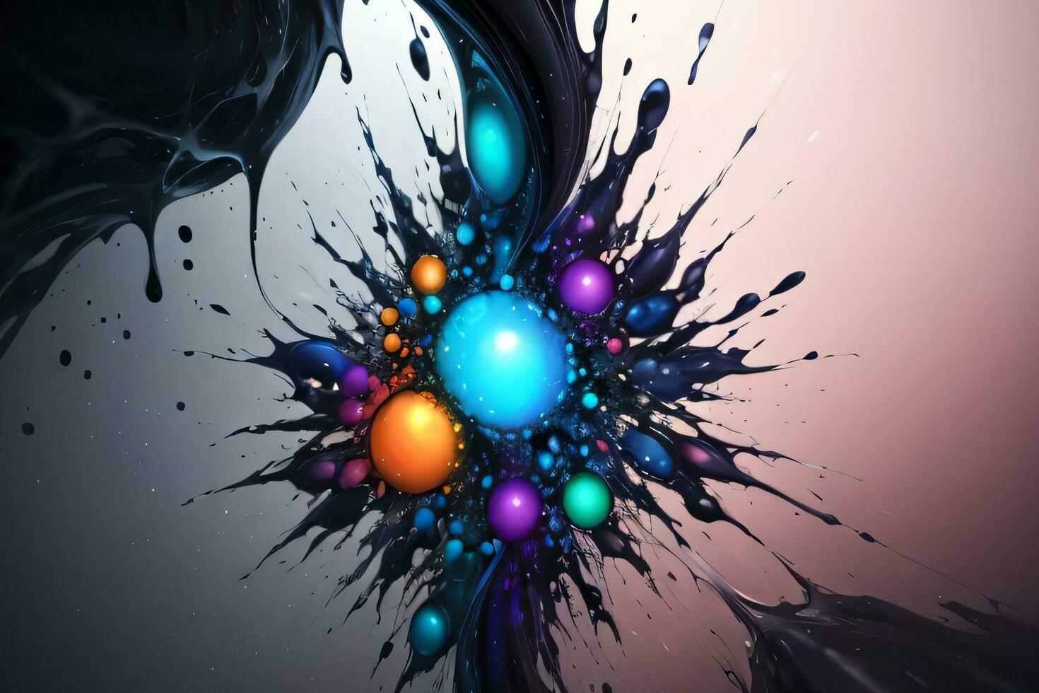 Abstract color splashes liquid background wallpaper photo