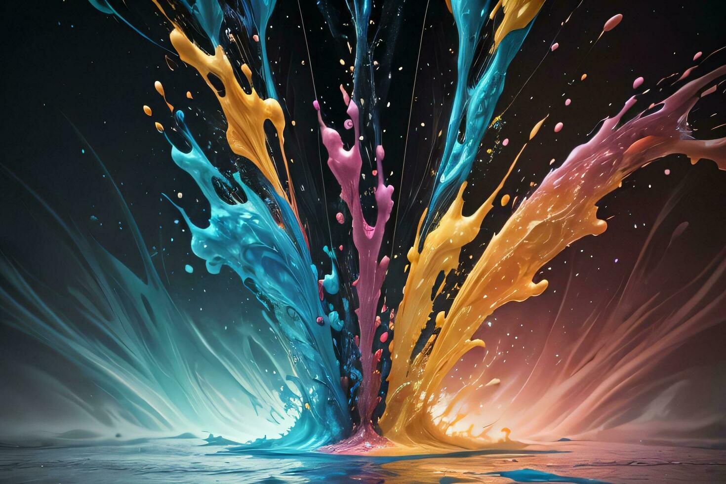 Abstract color splashes liquid background wallpaper photo