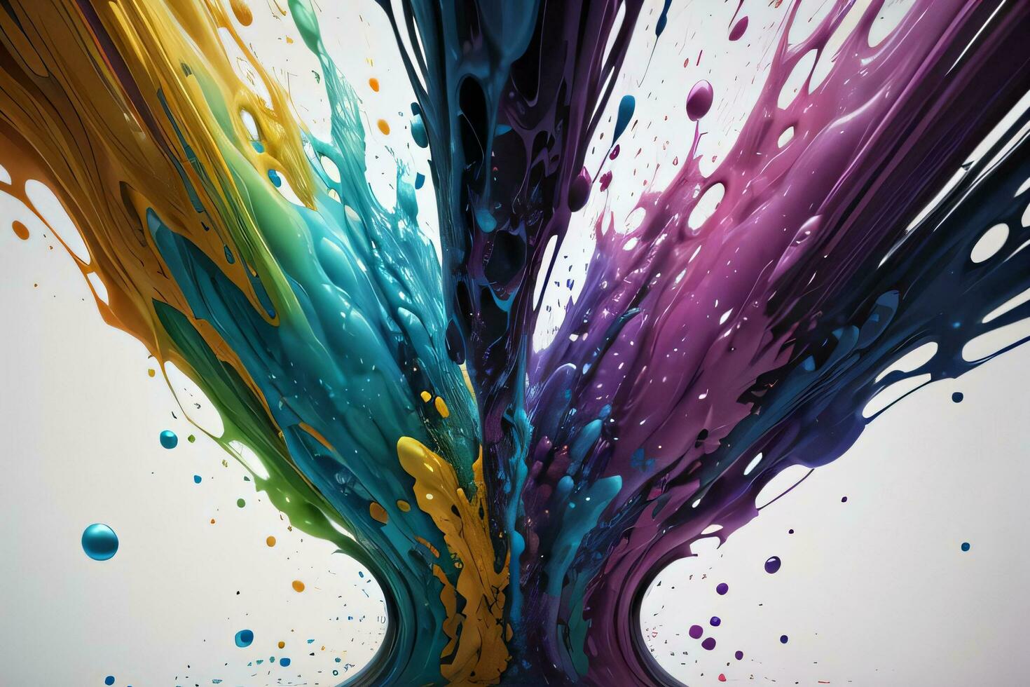 Abstract color splashes liquid background wallpaper photo