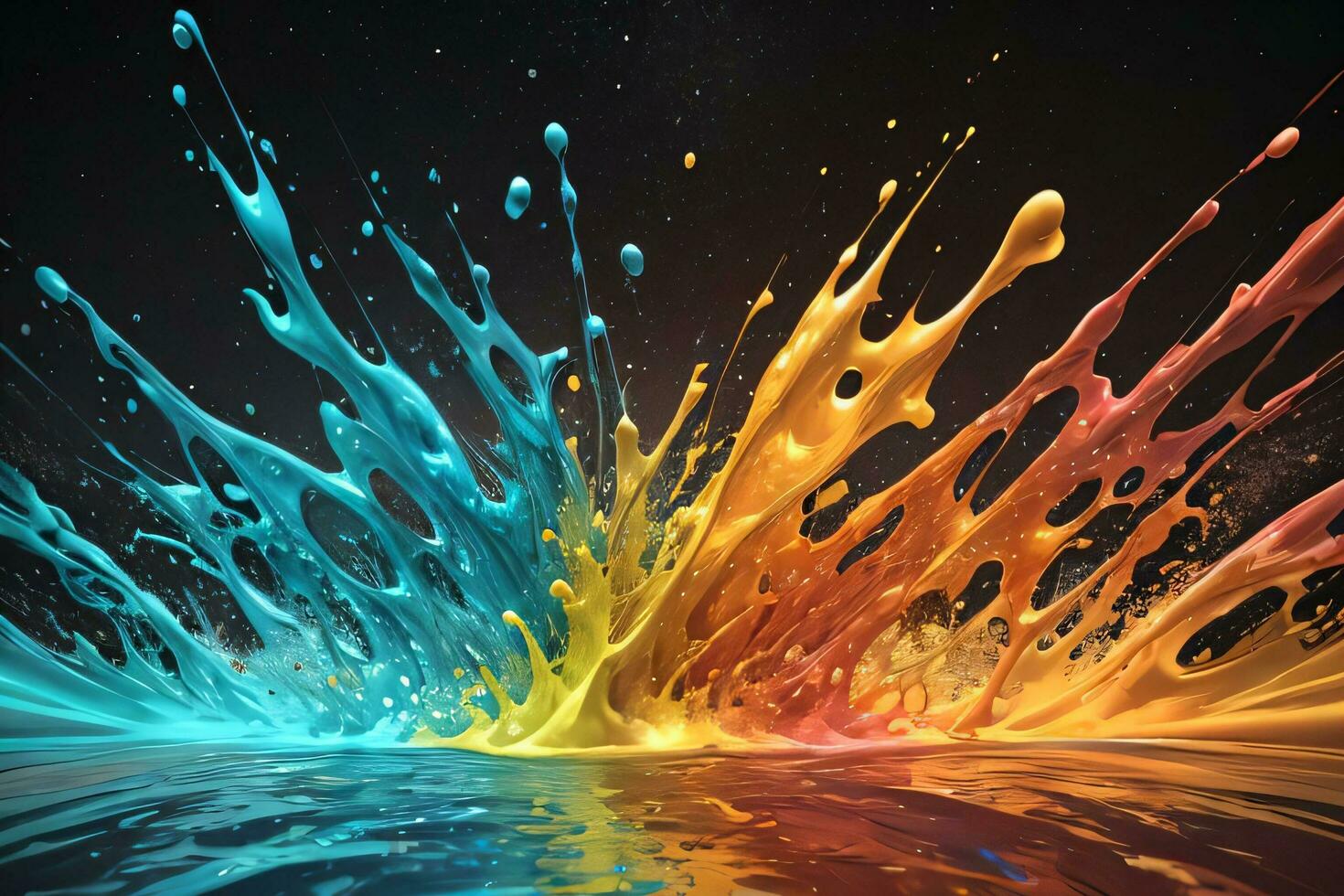 Abstract color splashes liquid background wallpaper photo