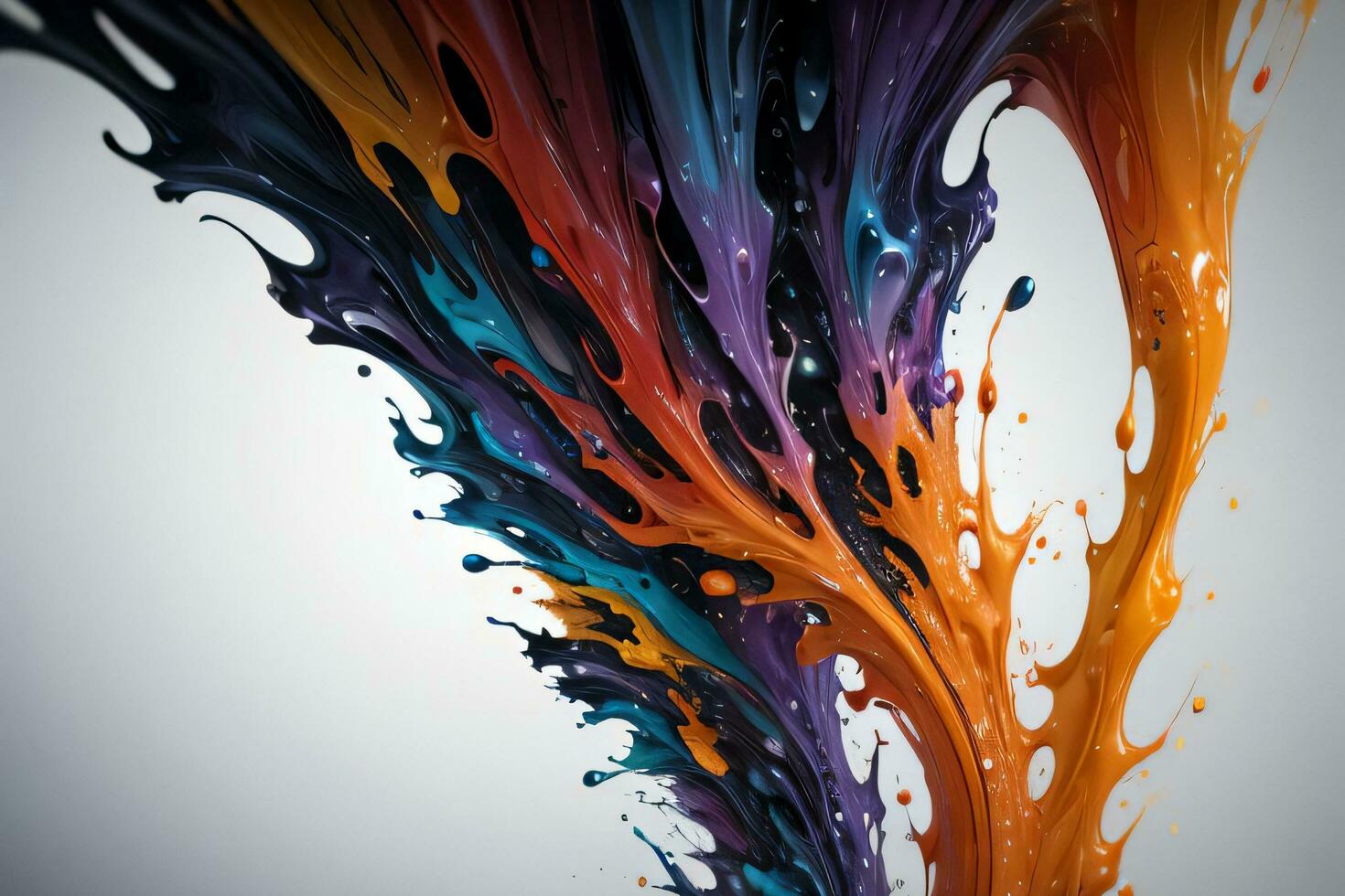 Abstract color splashes liquid background wallpaper photo