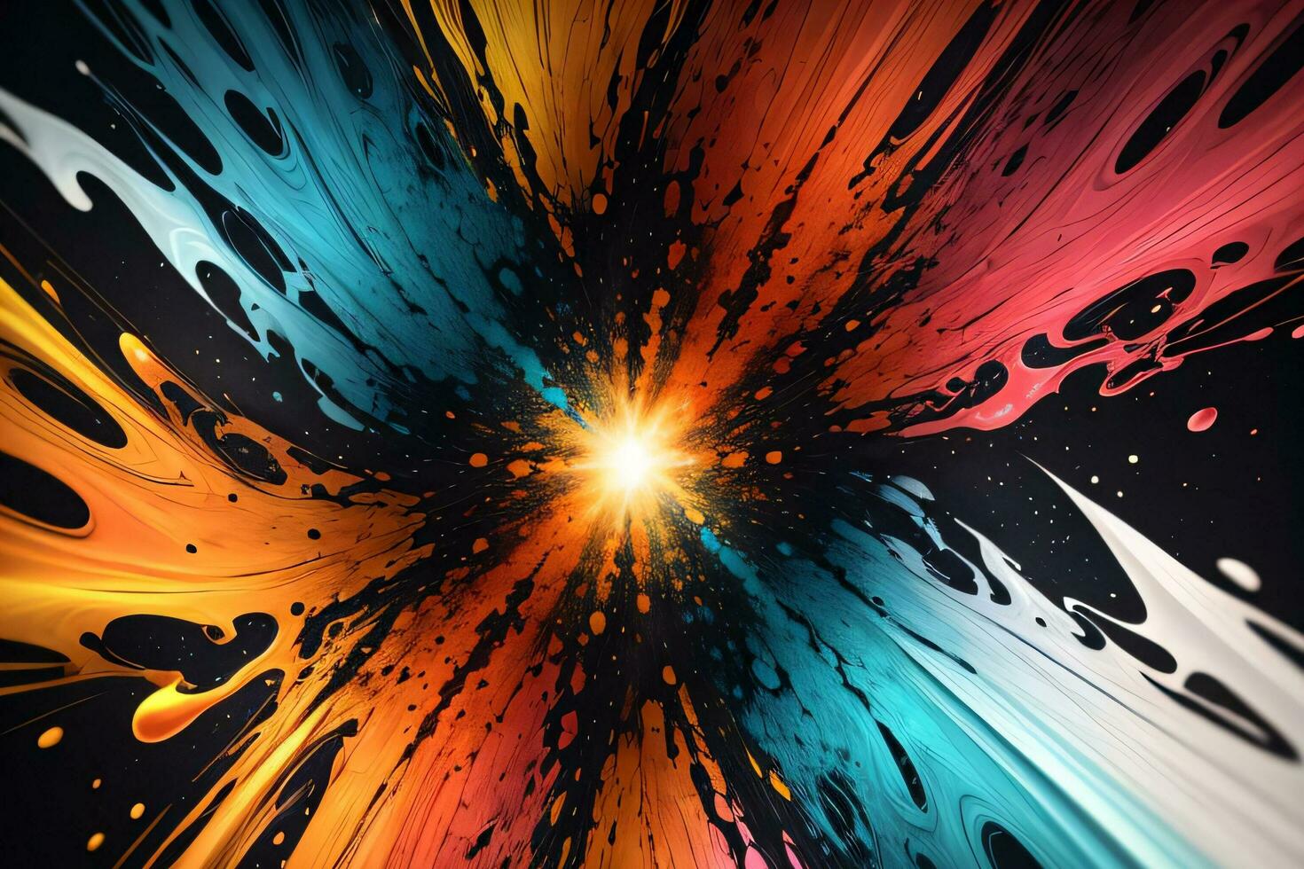 Abstract color splashes liquid background wallpaper photo