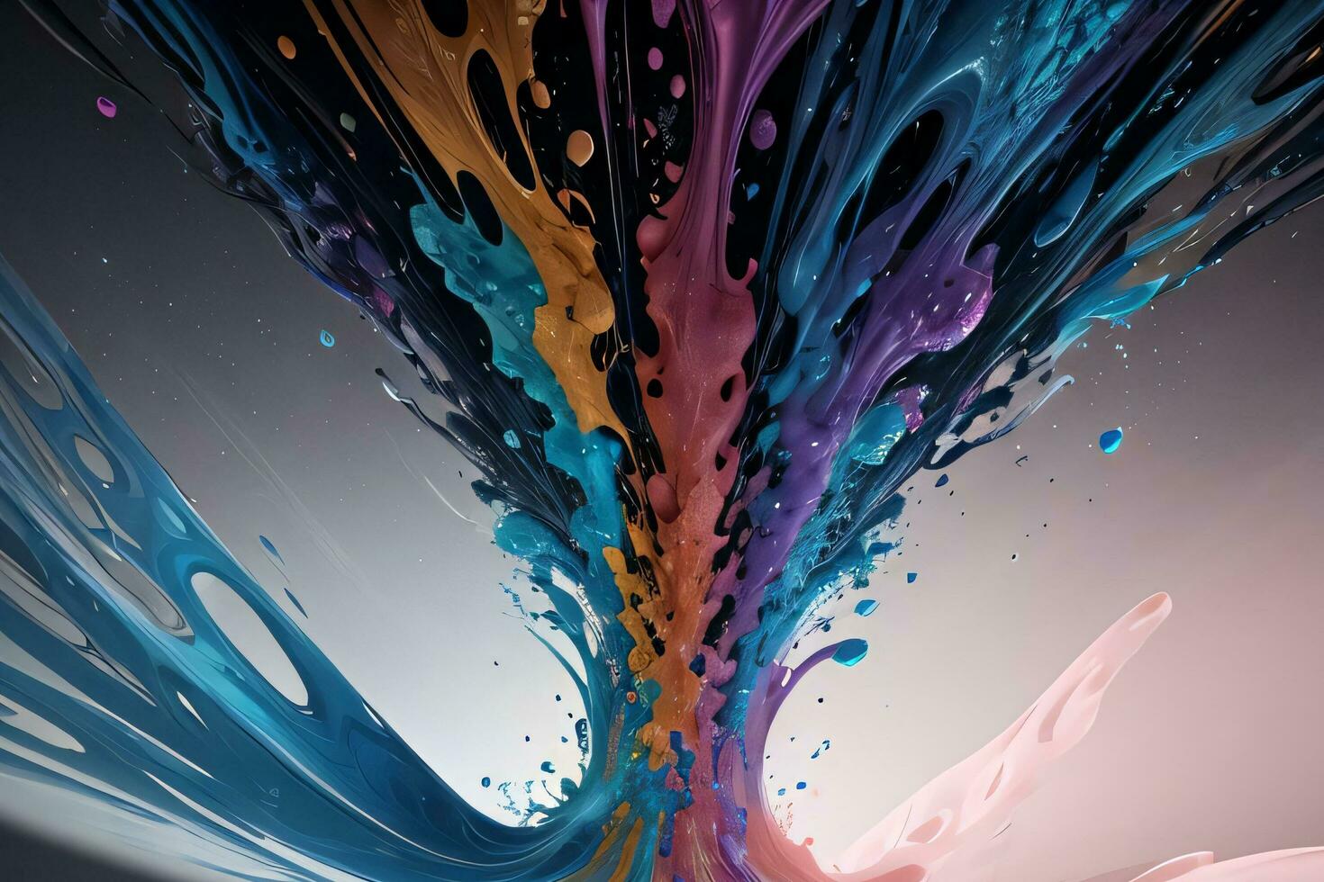 Abstract color splashes liquid background wallpaper photo