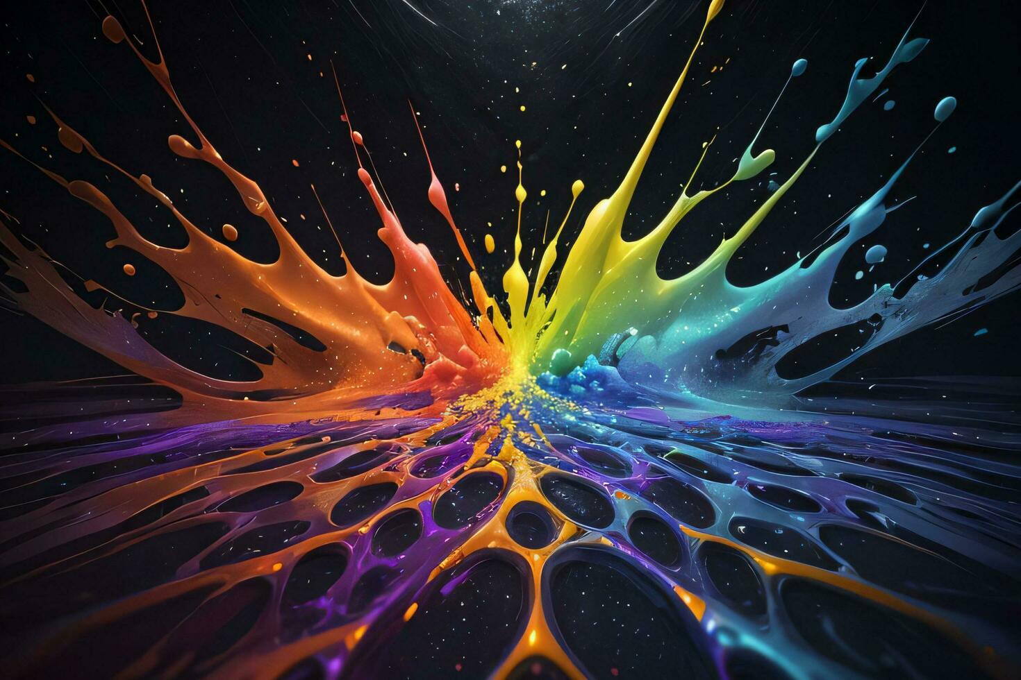 Abstract color splashes liquid background wallpaper photo