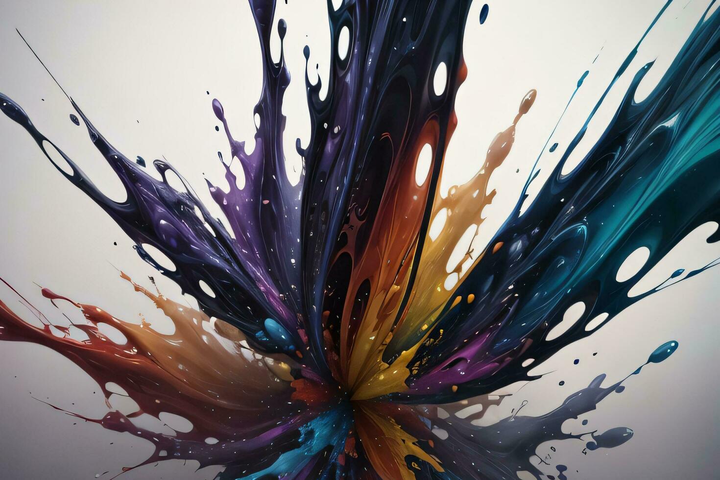 Abstract color splashes liquid background wallpaper photo