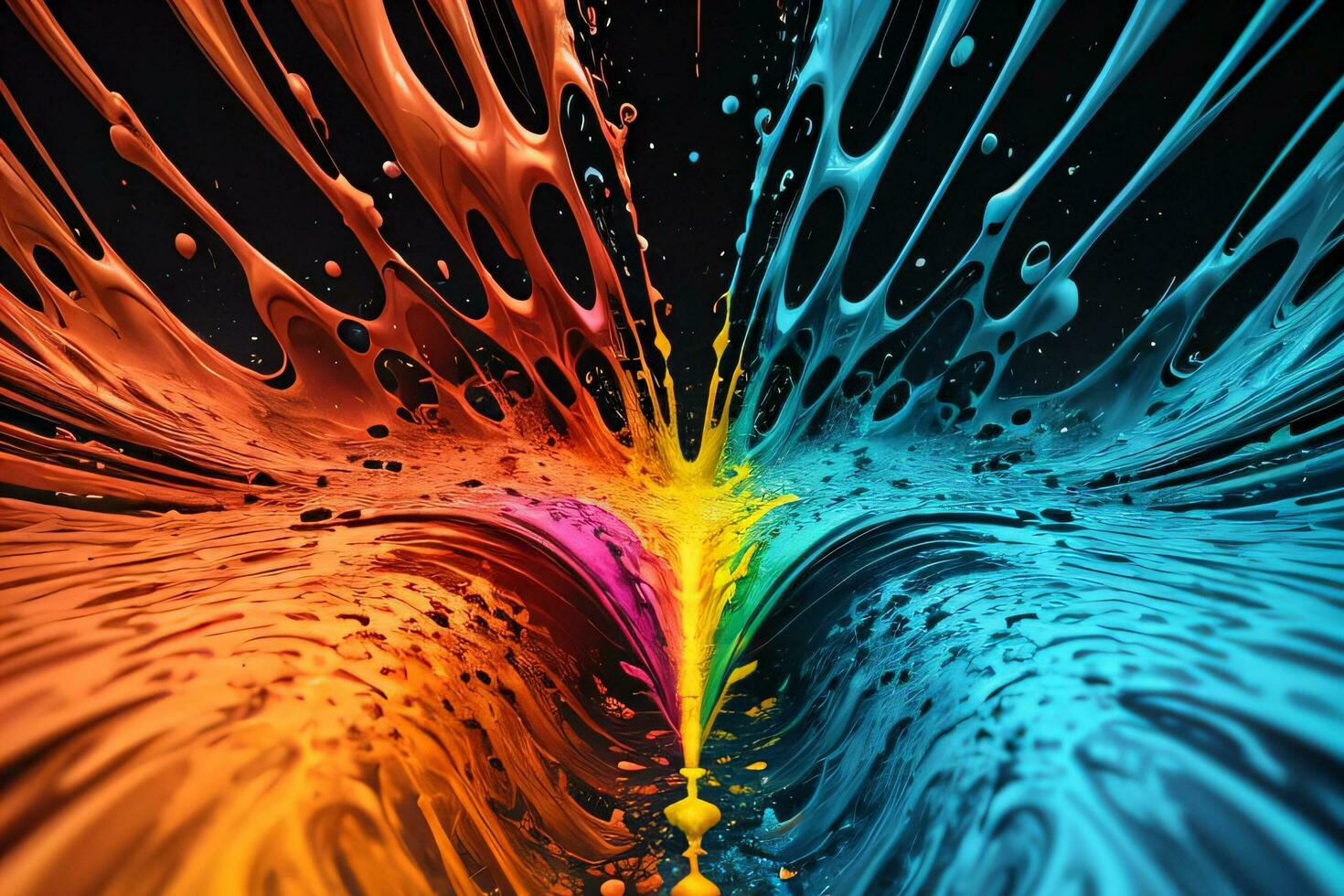Abstract color splashes liquid background wallpaper photo