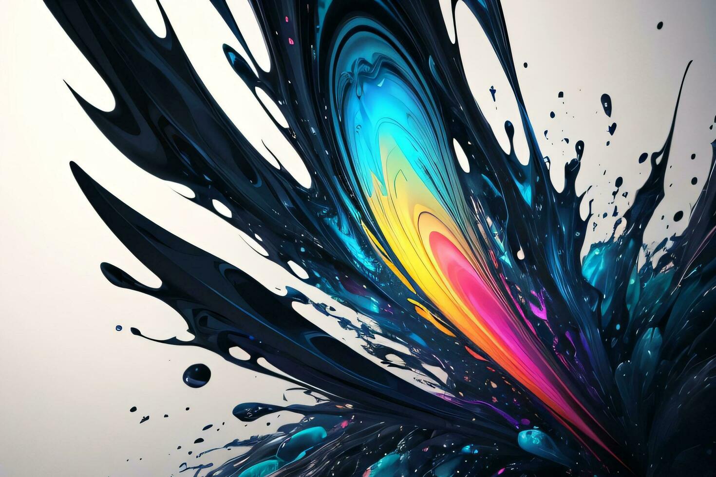Abstract color splashes liquid background wallpaper photo