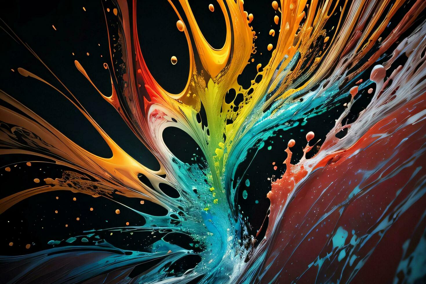Abstract color splashes liquid background wallpaper photo