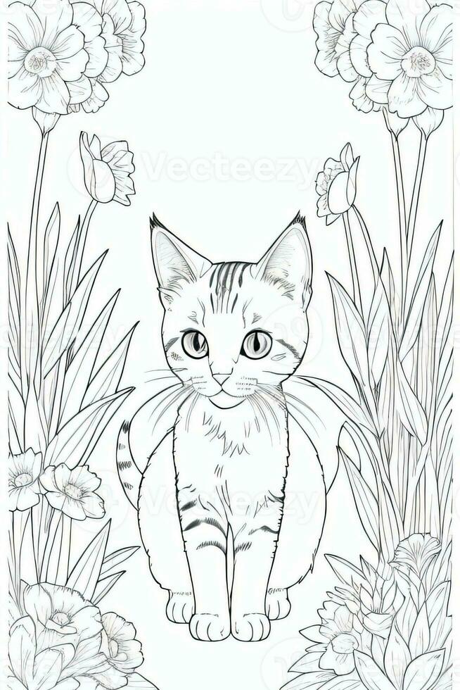 Coloring Page With Animals photo