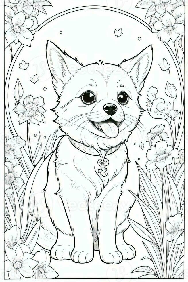 Coloring Page With Animals photo