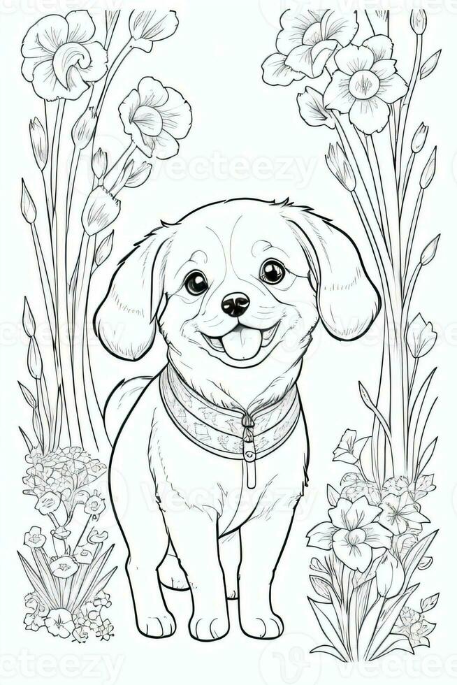 Coloring Page With Animals photo