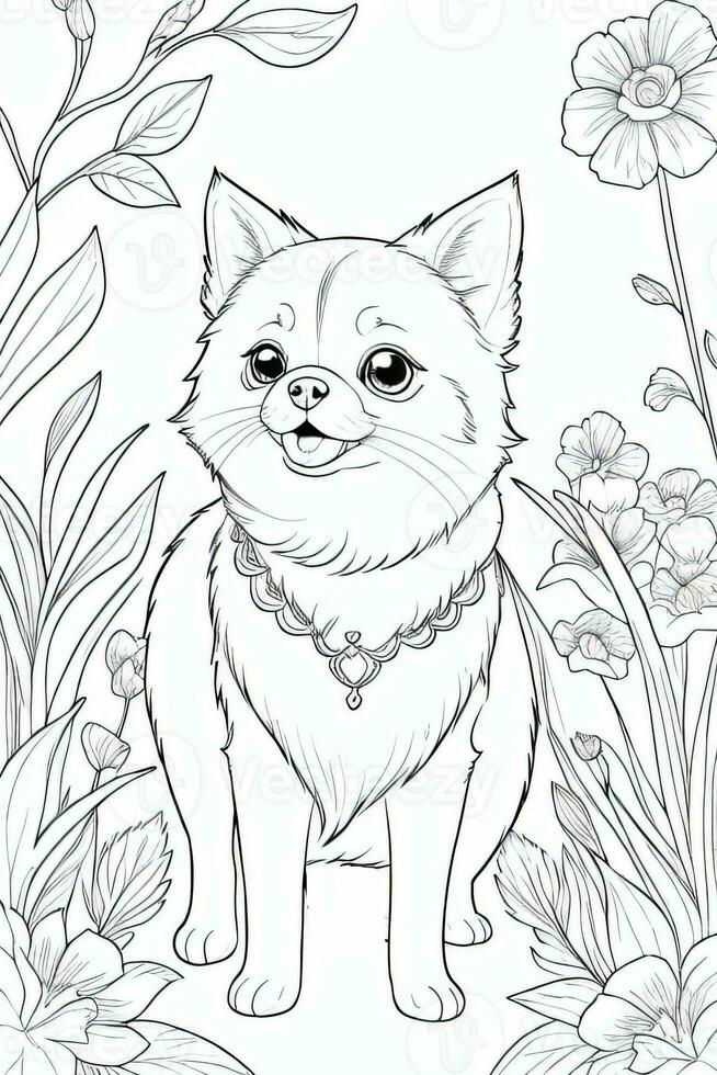Coloring Page With Animals photo
