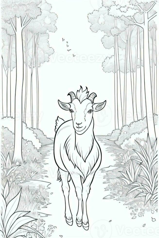 Coloring Page With Animals photo