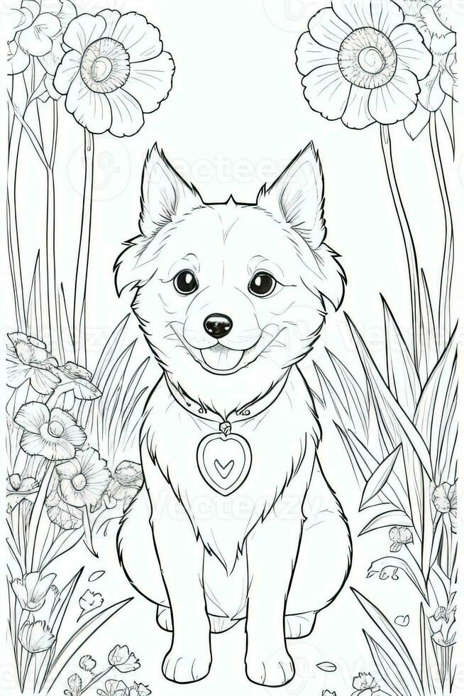 Coloring Page With Animals photo