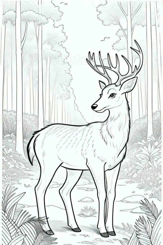 Coloring Page With Animals photo