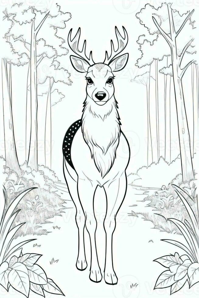 Coloring Page With Animals photo