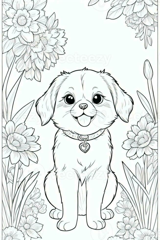 Coloring Page With Animals photo
