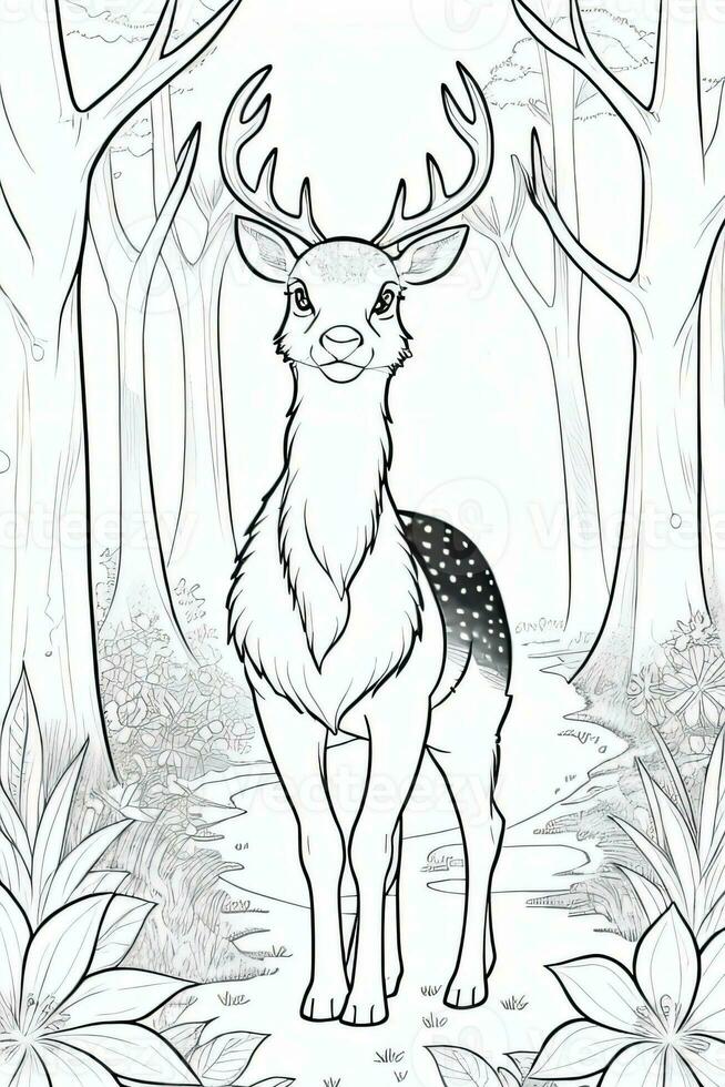 Coloring Page With Animals photo