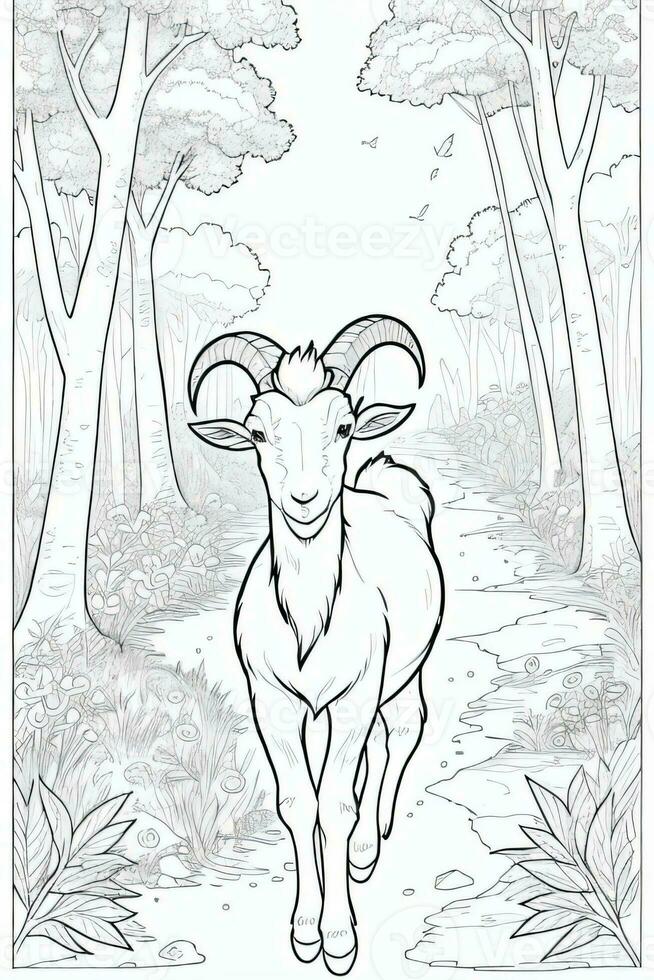 Coloring Page With Animals photo