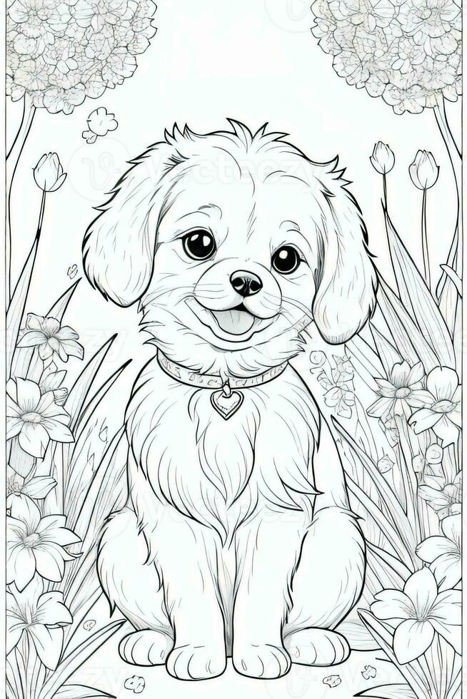 Coloring Page With Animals photo