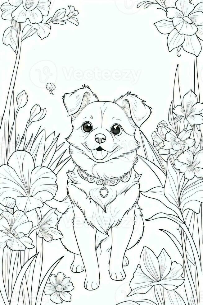 Coloring Page With Animals photo