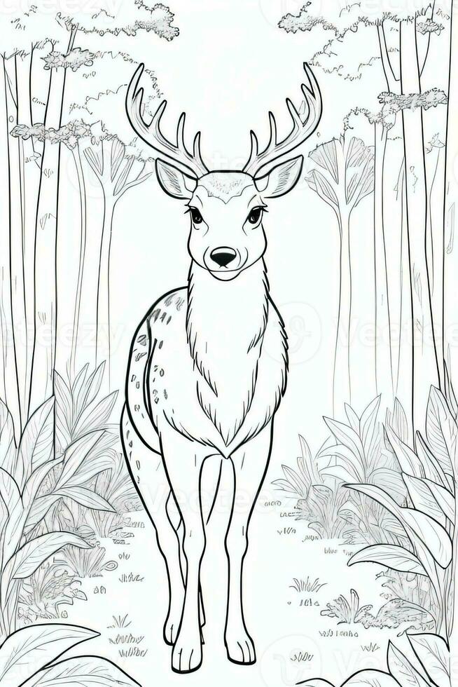 Coloring Page With Animals photo