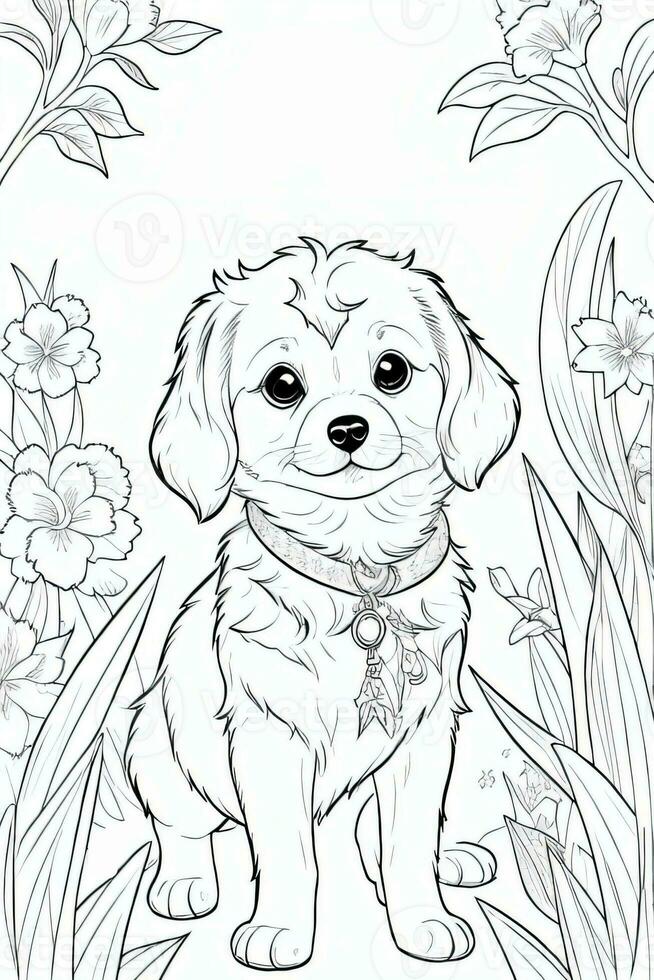 Coloring Page With Animals photo