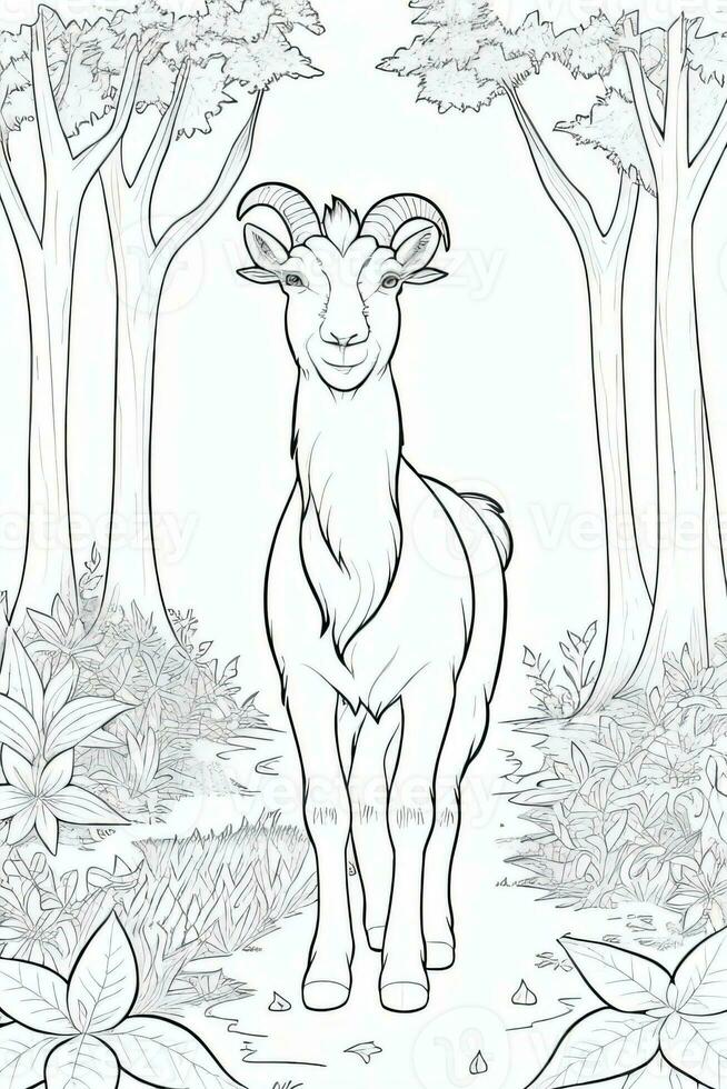 Coloring Page With Animals photo