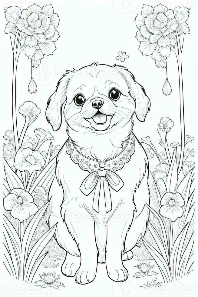 Coloring Page With Animals photo