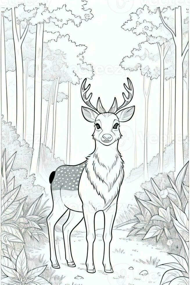 Coloring Page With Animals photo