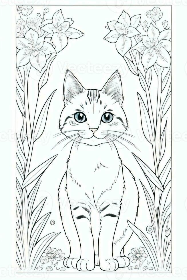 Coloring Page With Animals photo