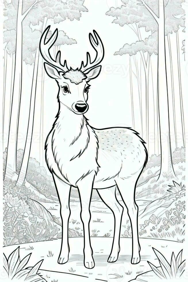 Coloring Page With Animals photo