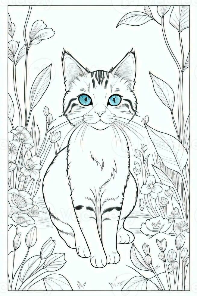 Coloring Page With Animals photo