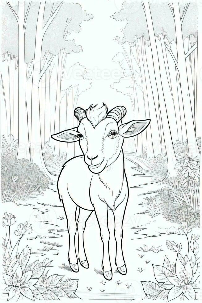Coloring Page With Animals photo