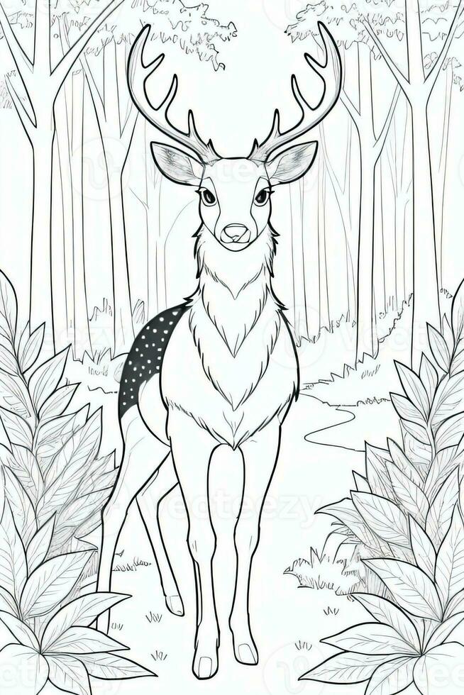 Coloring Page With Animals photo