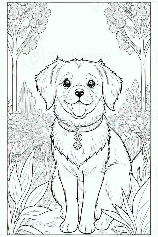 Coloring Page With Animals photo