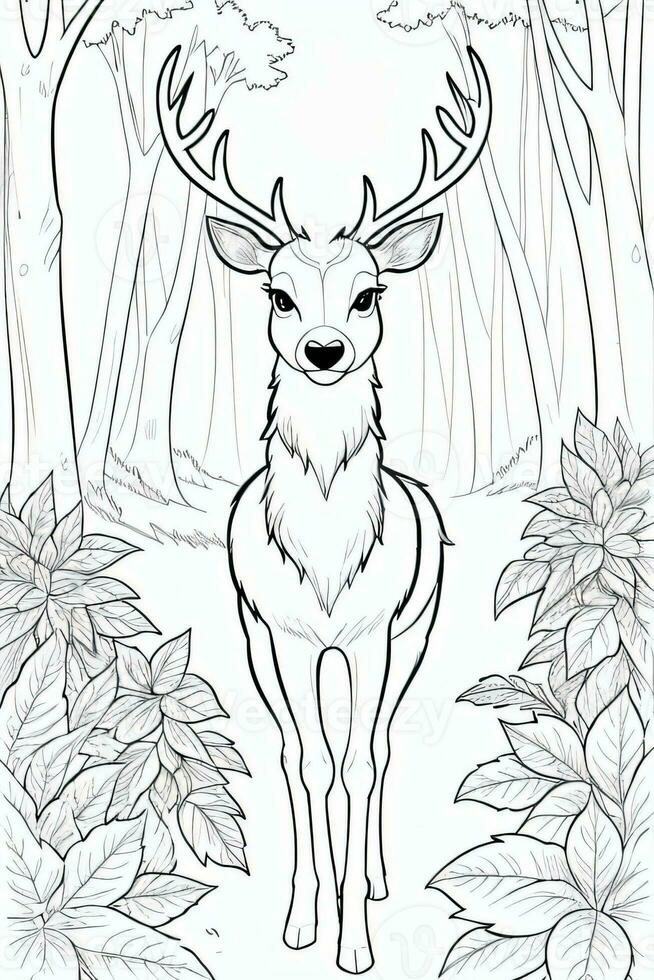 Coloring Page With Animals photo