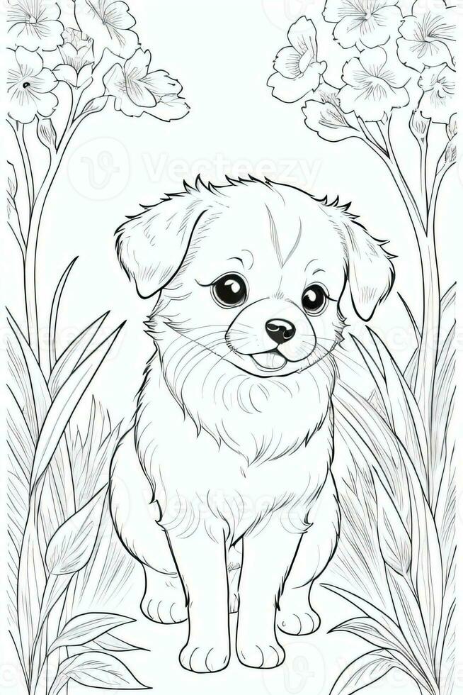 Coloring Page With Animals photo