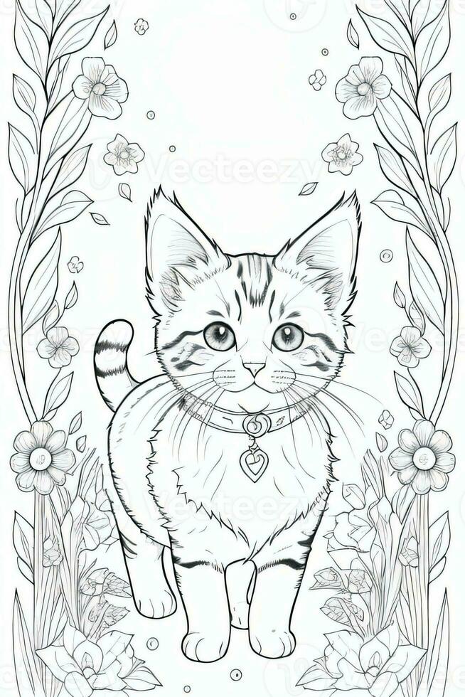 Coloring Page With Animals photo