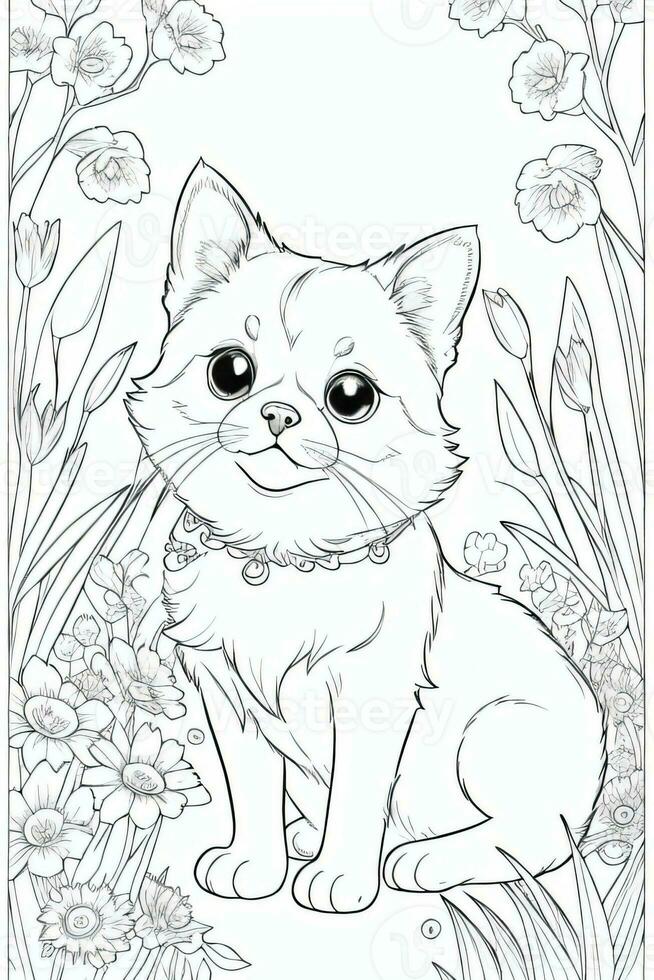 Coloring Page With Animals photo